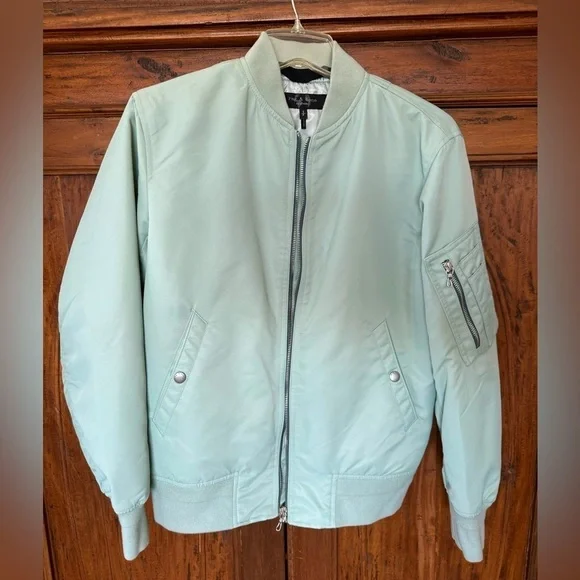Rag & Bone Manstone Bomber Jacket sage green
